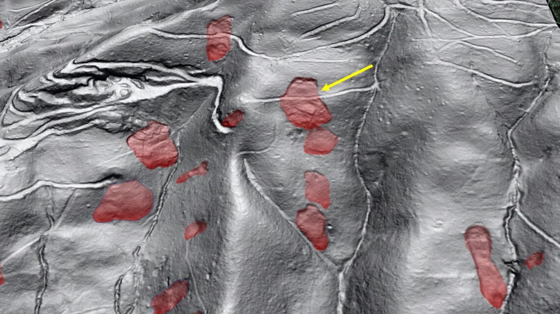 Lidar highlights impressive landslide density on the southern ...