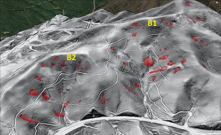 Lidar highlights impressive landslide density on the southern ...