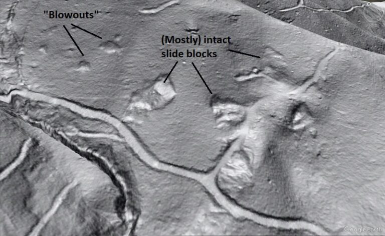 Lidar highlights impressive landslide density on the southern ...